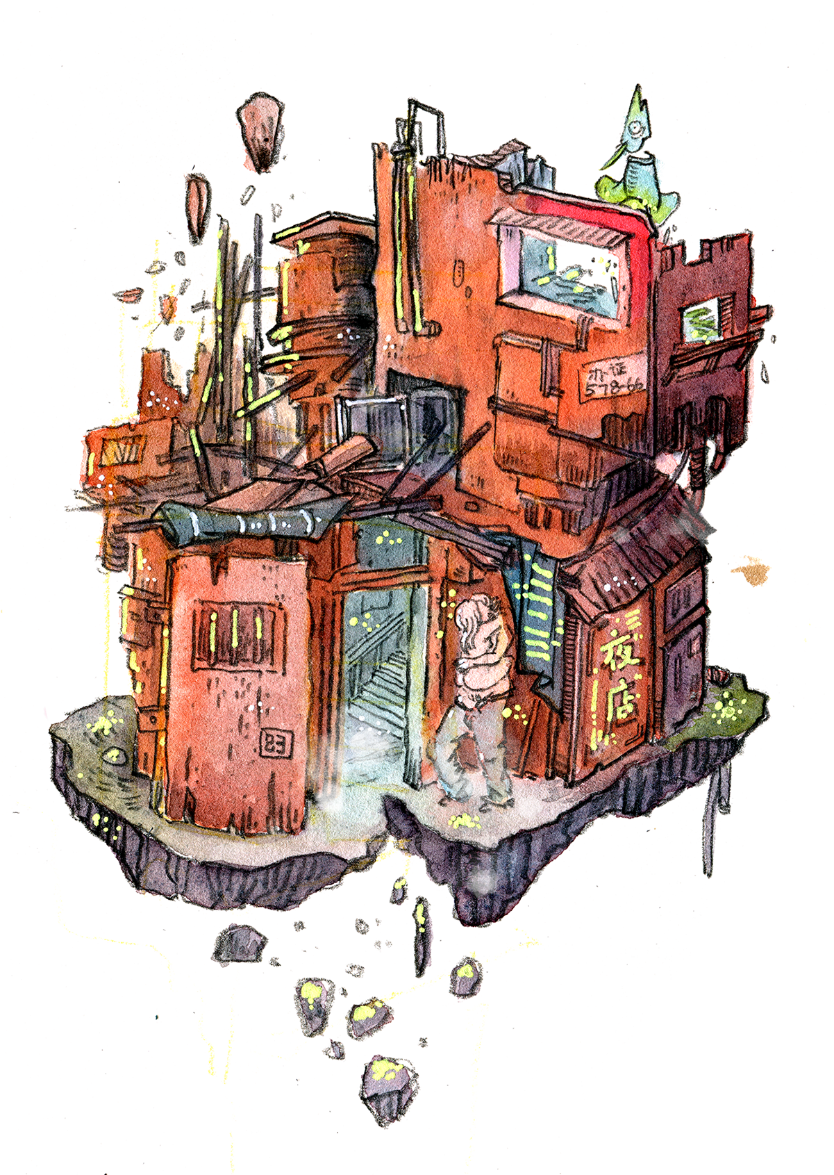 Watercolor Nad Pencil - Watercolor Painting (1200x1699), Png Download