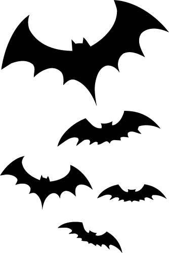 Batman Bats Png - Halloween Clip Art (334x500), Png Download