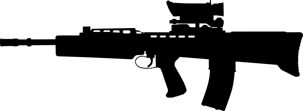 Gun Comments - Weapons Ands Skulls Square Car Magnet 3" X 3" (980x360), Png Download