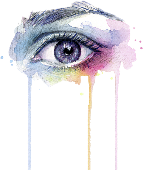 Drip Drawing Eye - Eye Painting (480x573), Png Download
