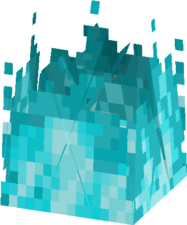 Blue Fire - Minecraft Blue Fire (367x499), Png Download