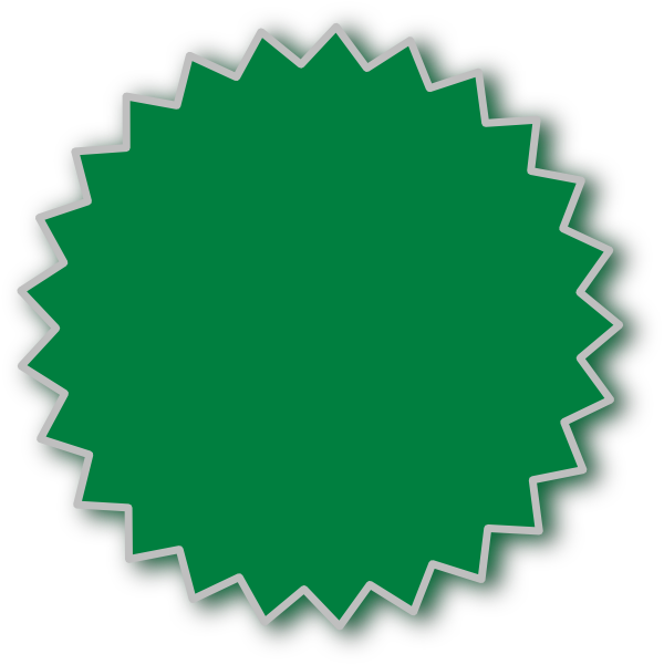 How To Set Use Starburst Outline Green Clipart (600x601), Png Download