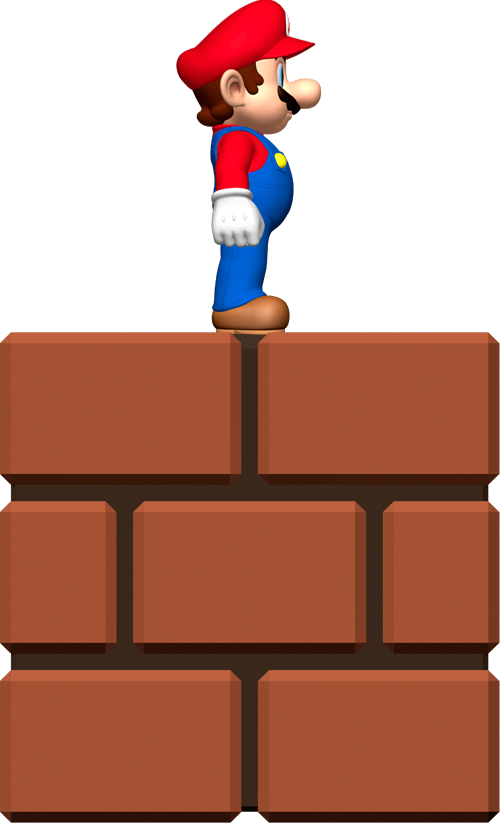 Mini Mario - Mario Bros Vector Png (500x823), Png Download