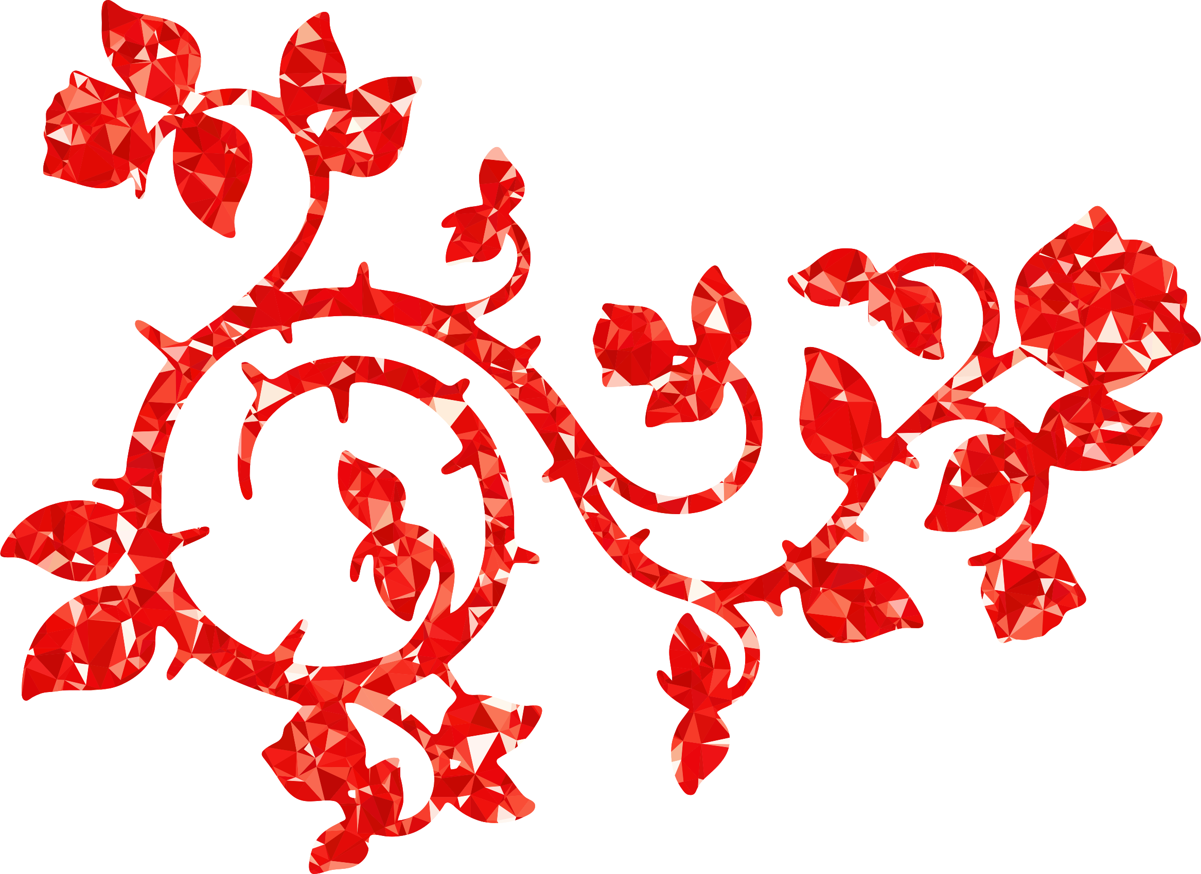This Free Icons Png Design Of Ruby Roses And Vines (2334x1700), Png Download
