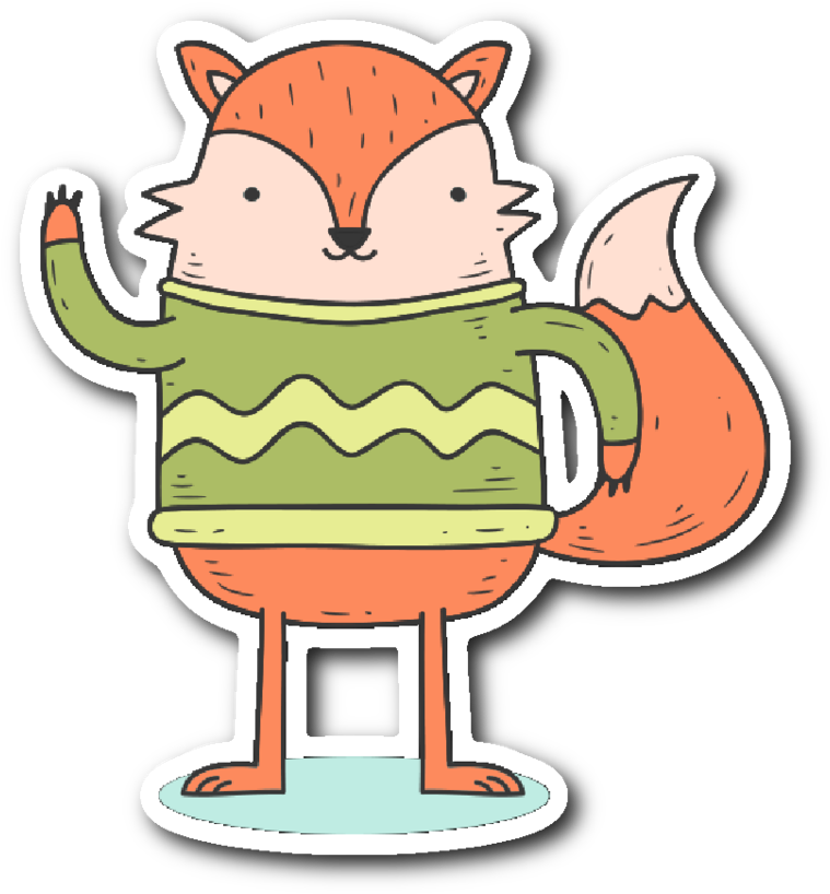 Cute Animals In Winter Clothes - Winter Clothing (1000x1000), Png Download
