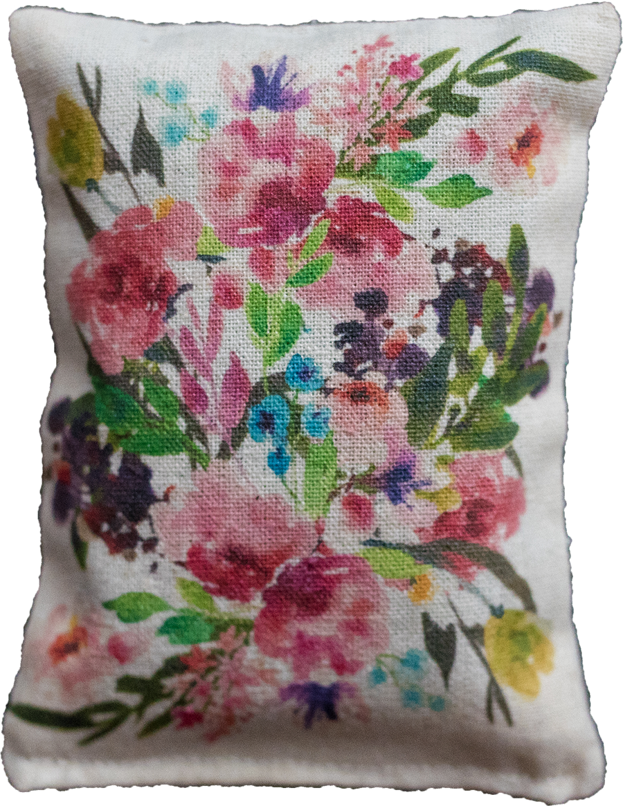 Watercolor Bouquet - Cushion (900x1165), Png Download
