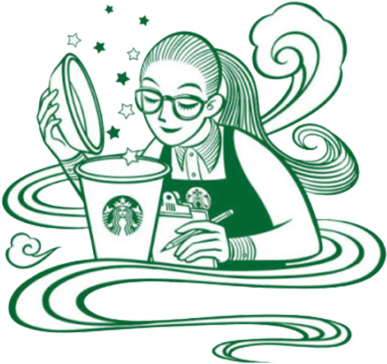 Tea Coffee Poster Illustration - Starbucks New Logo 2011 (889x807), Png Download