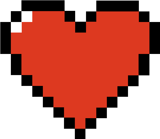 Pixel Heart Icon - Pixel Heart Icon Png (568x506), Png Download