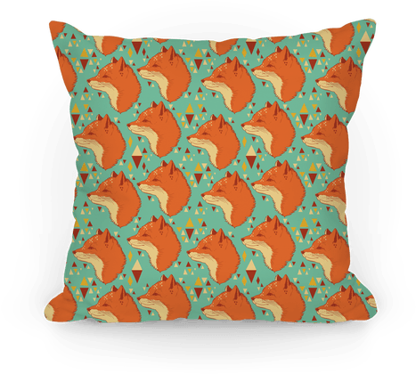 Spirit Fox Pattern Pillow - Cushion (484x484), Png Download