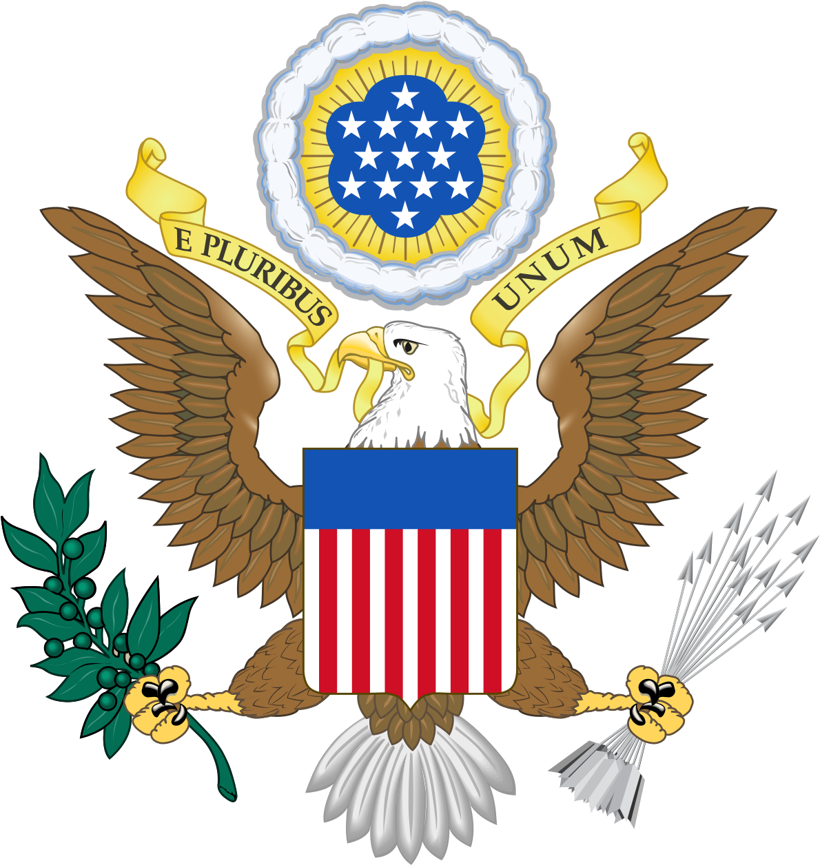 Greater Coat Of Arms Of The United States - Great Seal Of The United States (970x1024), Png Download