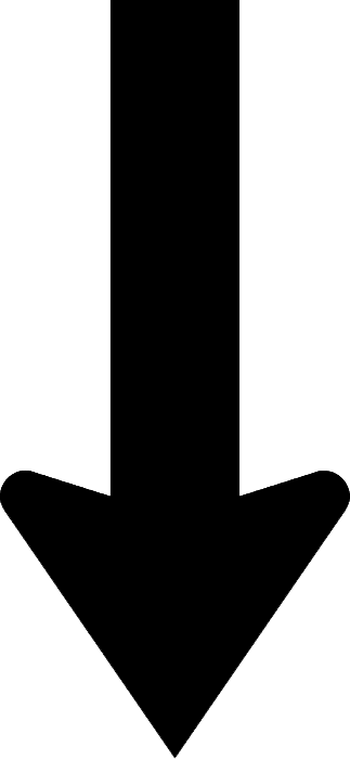 Down Arrow - Black Arrow Down Png (323x700), Png Download