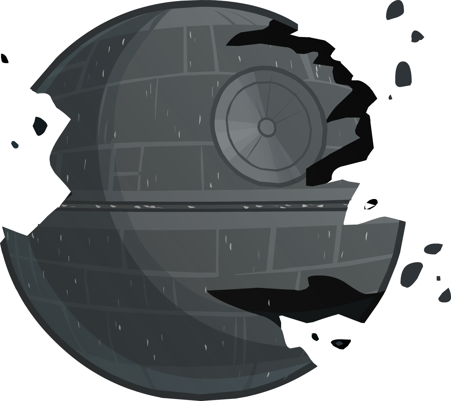 Death Star Explode - Club Penguin Death Star (1500x1334), Png Download