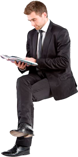 Cutout Man Sitting People Cutout, Cut Out People, People - Business People Sitting Png (293x551), Png Download