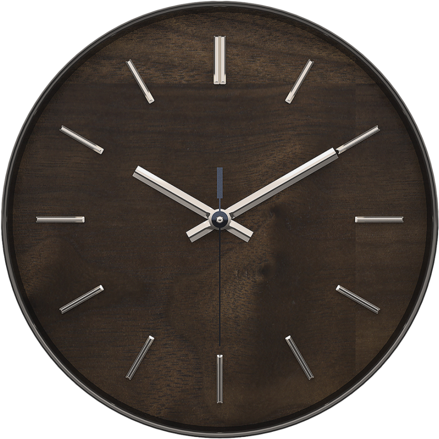 Download Wooden Wall Clock Png Image - Walnut Wall Clock (500x498), Png Download
