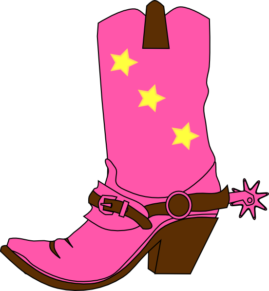 Booted Clipart Cowboy Outfit - Cowgirl Boots Clip Art (552x597), Png Download