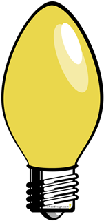 Yellow Light Png Download - Bulb Christmas Lights Clipart (350x350), Png Download