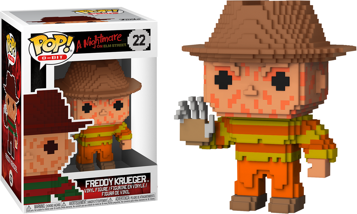 A - Funko Freddy Krueger 8 Bit (1500x900), Png Download