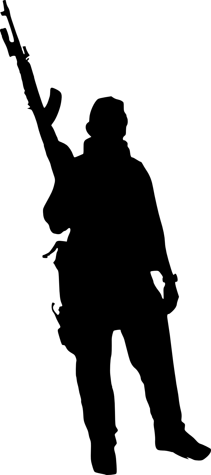 Silhouette Png Transparent Images - Soldier Silhouette Transparent Background (888x2000), Png Download