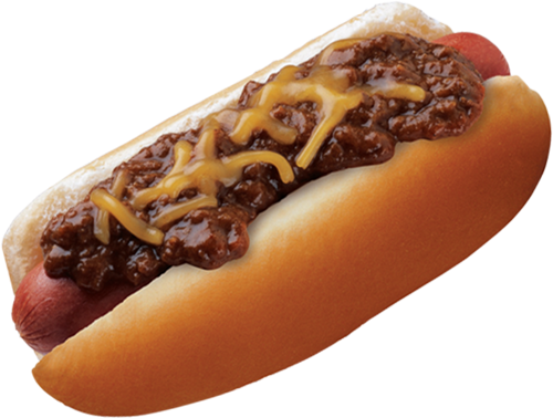 Hotdog Chili Cheese - Hot Dog Special (500x378), Png Download