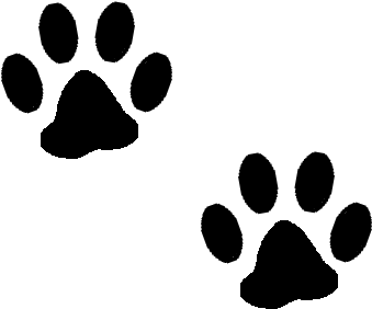 Vector Freeuse Clipart Paw Prints - Animasi Bergerak (376x344), Png Download