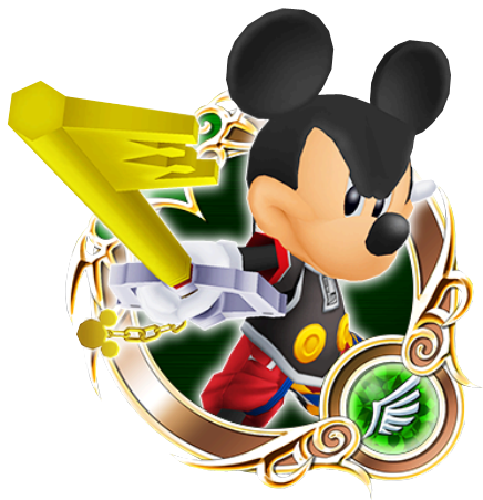 Kh Com King Mickey - Kingdoms Hearts Unchained Mickey Medal (486x506), Png Download