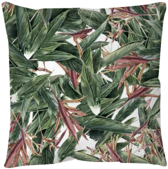 Watercolor Painting Of Leaf And Flowers, Seamless Pattern - Watercolor Painting (400x400), Png Download