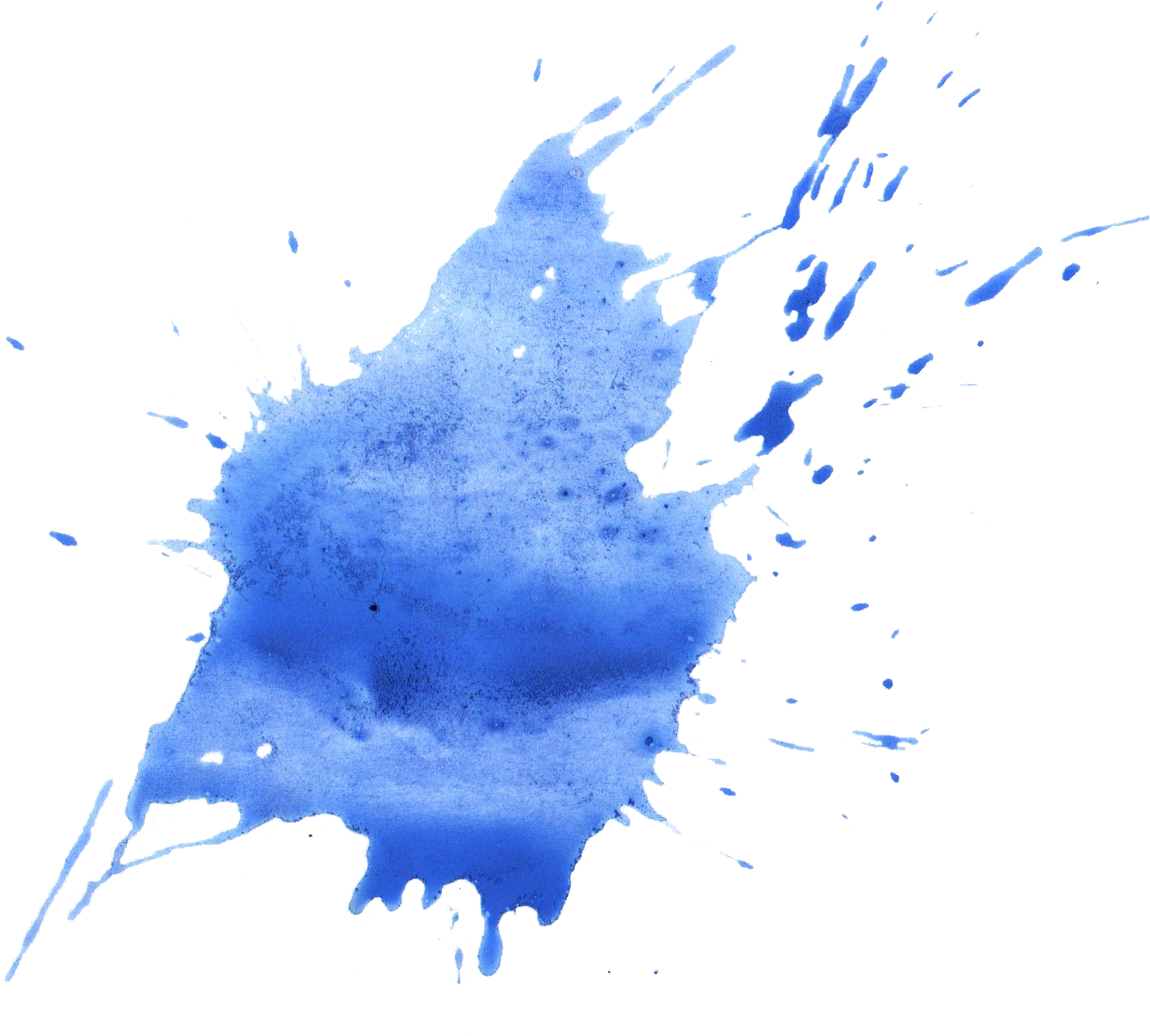 Watercolor Transparent Onlygfx - Blue Watercolor Splatter Png (1309x1179), Png Download