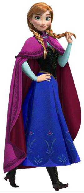 Disney Frozen Anna Clipart - Personajes De Frozen Ana (270x622), Png Download