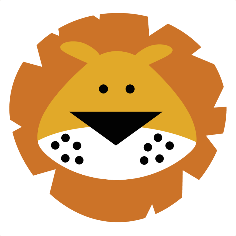 Cartoon Lion Face - Cute Lion Face Cartoon (800x800), Png Download