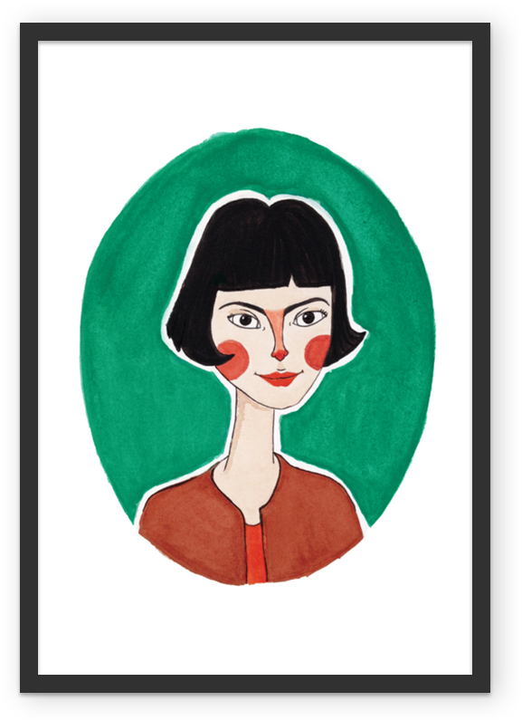Posters Amelie Poulain De @helloluizaillustrations (800x800), Png Download