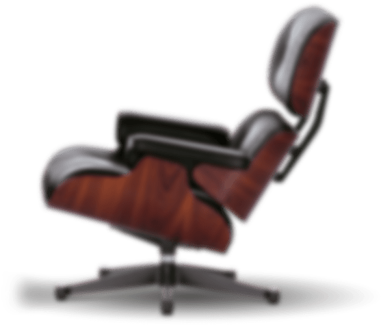 Chair - Vitra Eames Lounge Chair And Ottoman Santos Palisander (630x491), Png Download