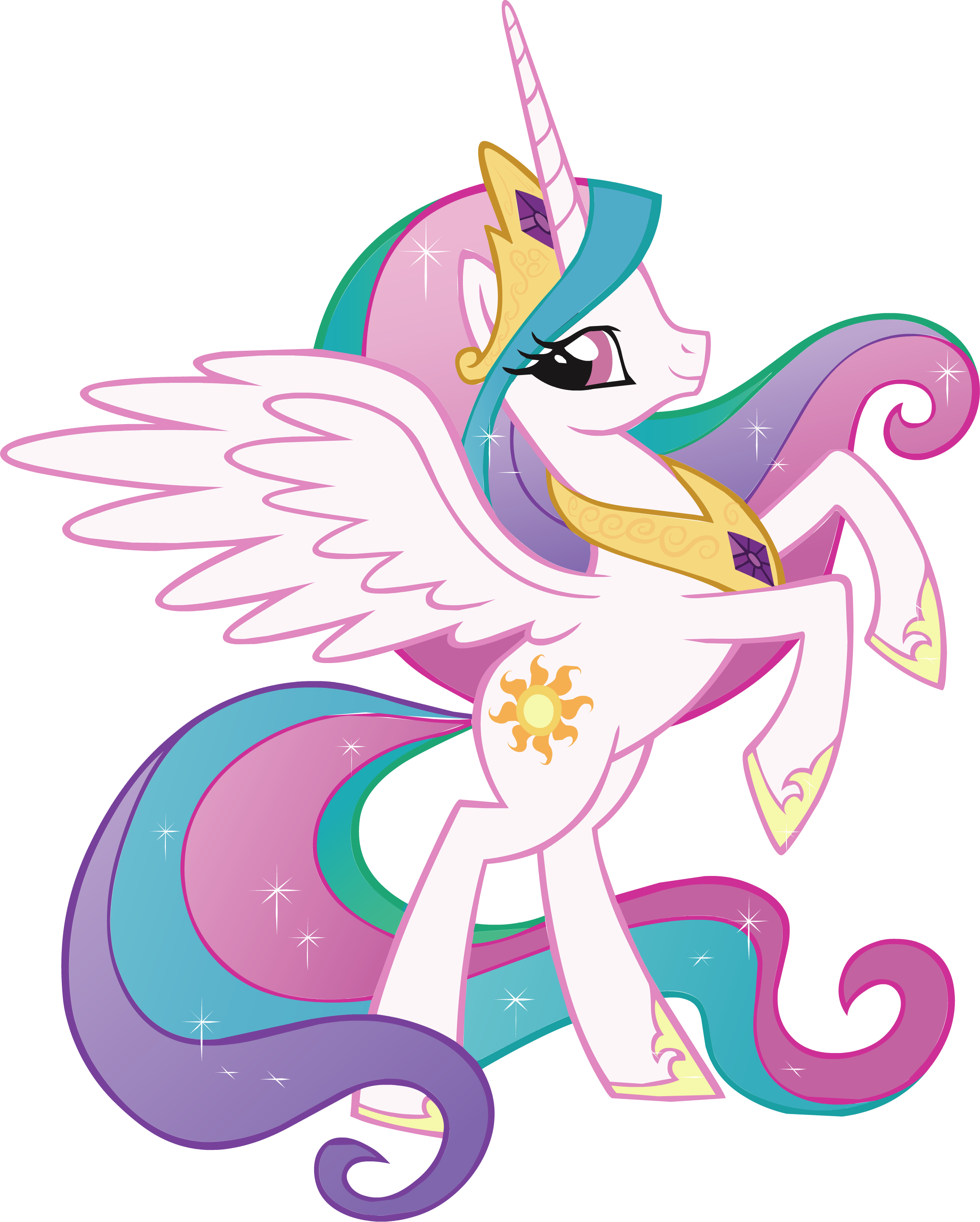 Princess Celestia My Little Pony Decal Removable Wall - My Little Pony Celestia (2299x2864), Png Download