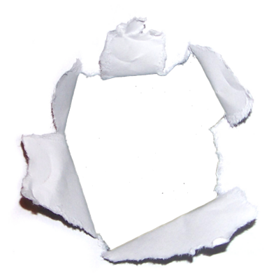 Psd Detail - Tear Paper Hole Png (382x400), Png Download