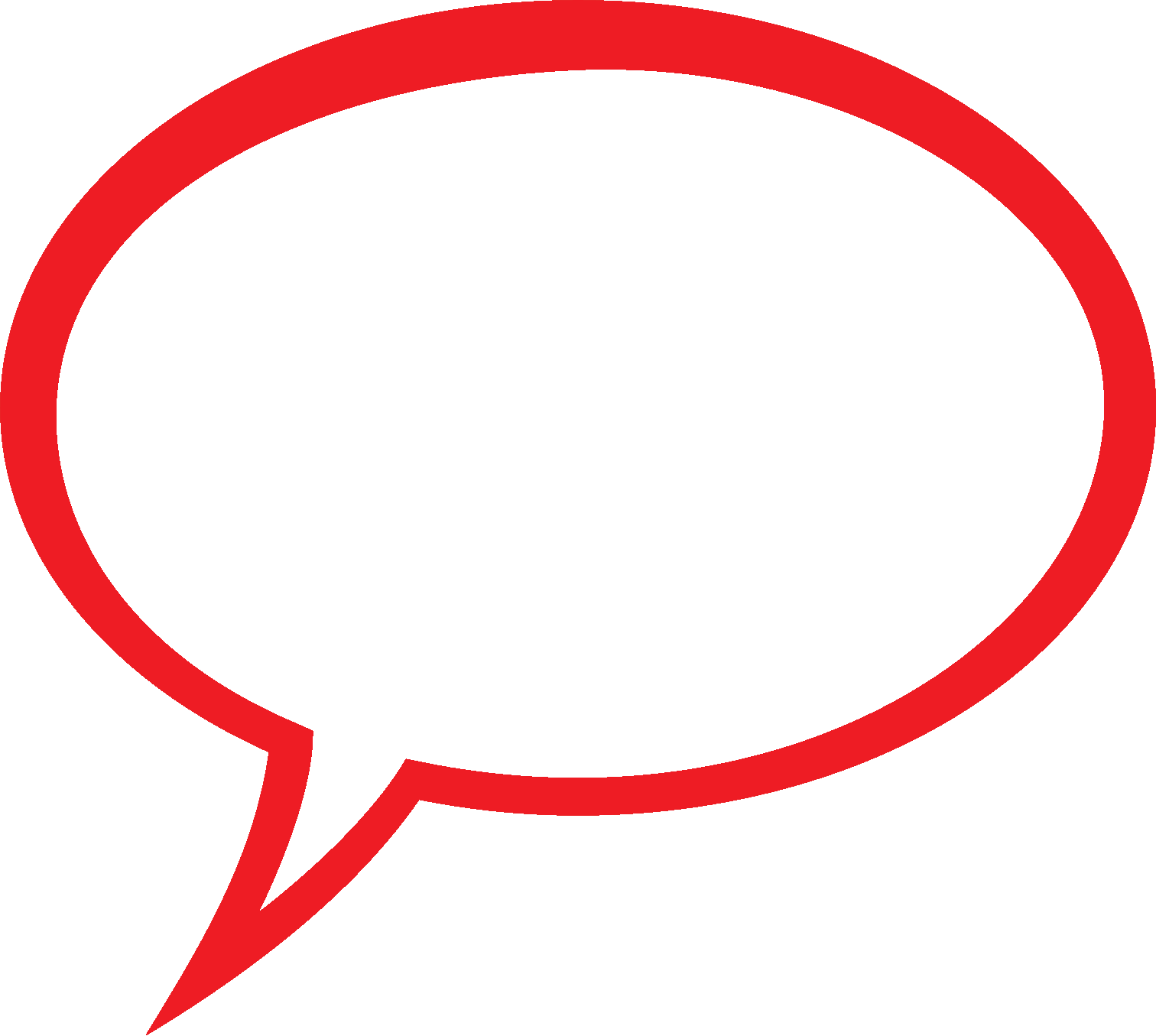 Cartoon Bubble Clipart - Speech Bubble Png Red (1512x1355), Png Download