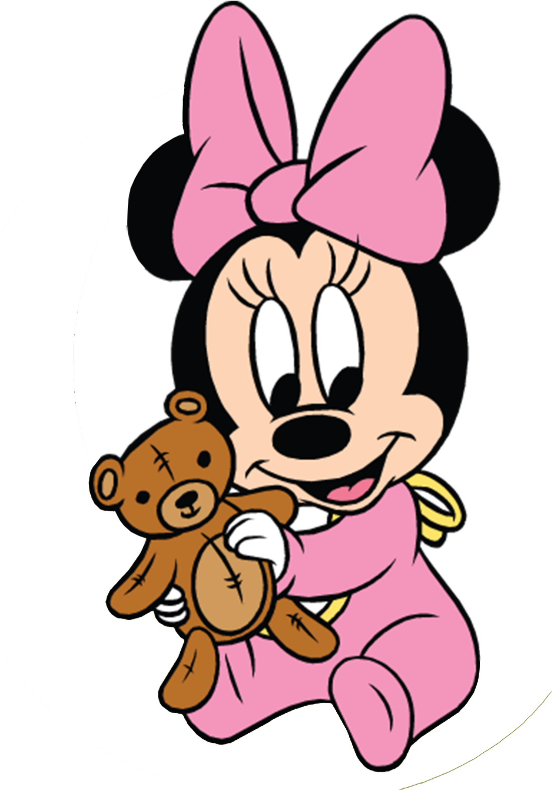 Clip Art Library Stock Png Pinterest Babies Babyminniemousepng - Disney Baby Minnie Pink Bow 5 Pc Crib Bedding Set (1236x1600), Png Download