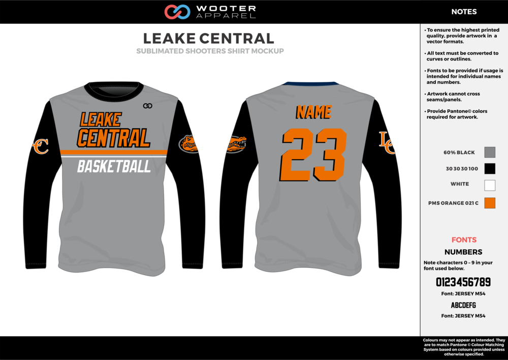 Leake Central Cool Gray Black Orange White Custom Design - Carthage High School (1000x708), Png Download