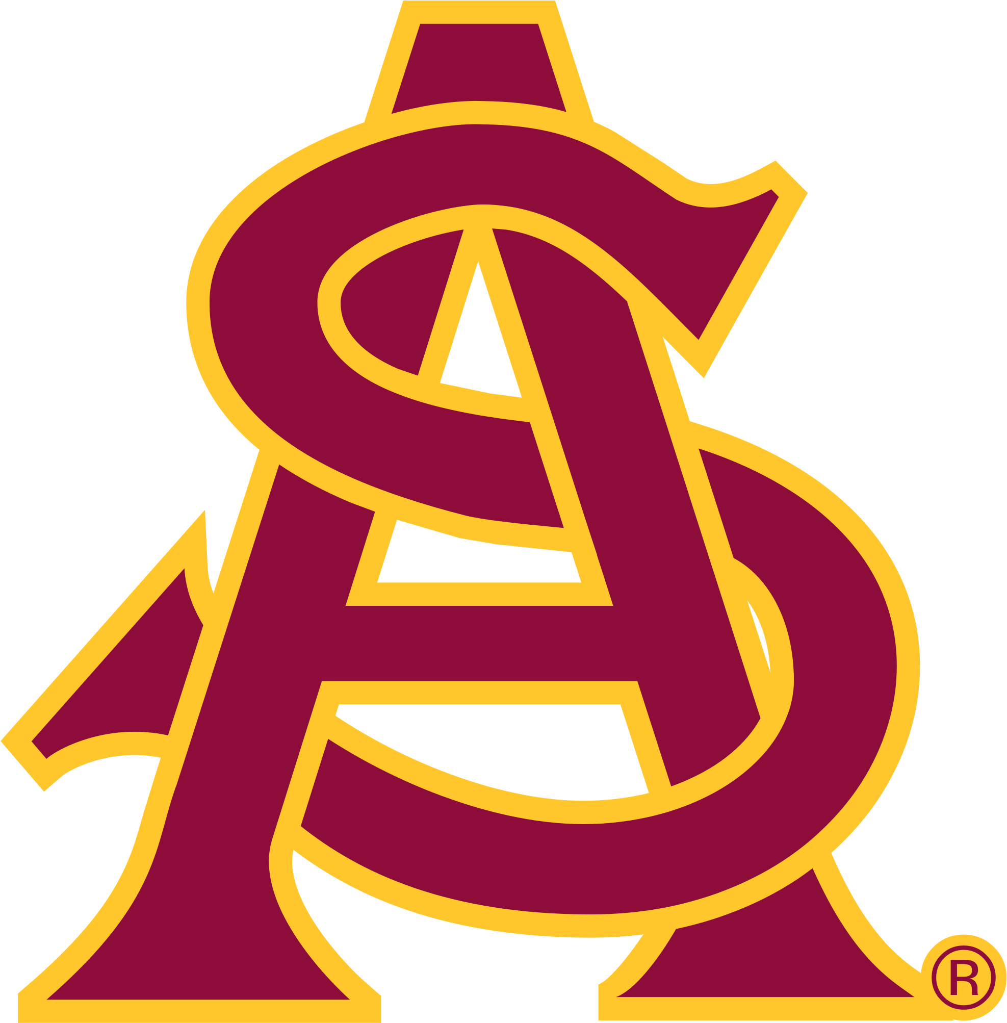 Arizona State Sun Devils Baseball - Arizona State Baseball Logo (1200x1216), Png Download