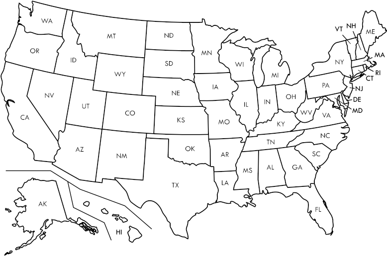Usa Map Blank Png Clipart Library Library - Blank United States Map (800x533), Png Download