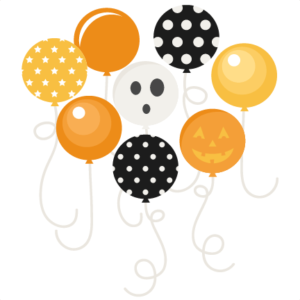 Halloween Party Balloons Svg Scrapbook Files Svg Cutting - Halloween Balloons With Transparent Background (432x432), Png Download