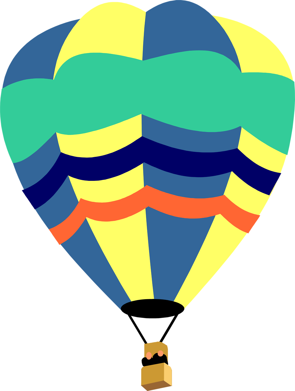 Hot Air Balloon Clipart - Hot Air Balloon Illustration Png (400x530), Png Download
