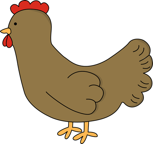 Cute Chicken Clipart - Hen Cute Clipart (500x470), Png Download