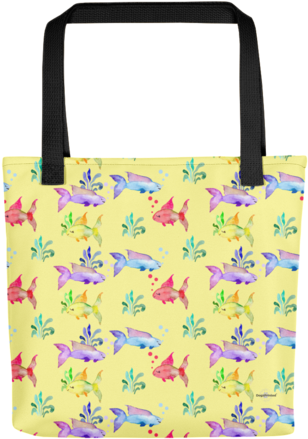 Watercolor Fish - Tote Bag (480x480), Png Download