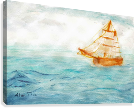 Seabirds Around The Mast (429x347), Png Download
