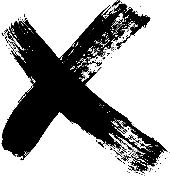 Picture Black And White Brush Stroke Png Transparent - Brush Stroke X Png (670x697), Png Download