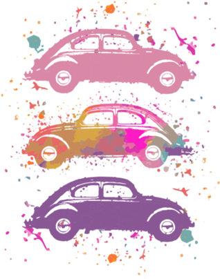 Camiseta Fusca Aquarela Do Studio Emporiodofusca Por - Volkswagen Beetle (320x417), Png Download