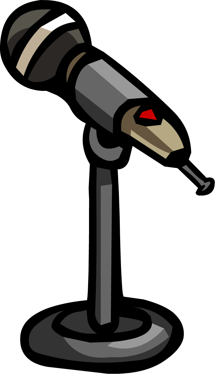 Microphone Furniture - Png - Club Penguin Microphone (698x1214), Png Download