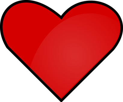 Heart Computer Icons Red Download Color - Red Heart Cartoon (409x340), Png Download