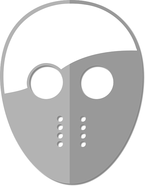 Jason Mask Cartoon Png (462x592), Png Download