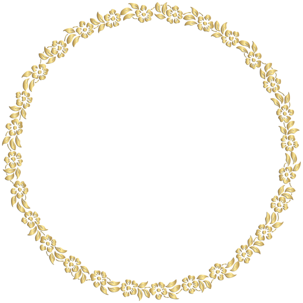 Golden Round Frame Png Image - Golden Round Frame Png (600x599), Png Download