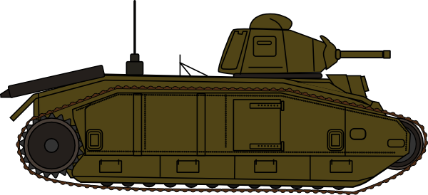 Tank Clip Art At Clker - World War 1 Tanks Clipart (600x274), Png Download